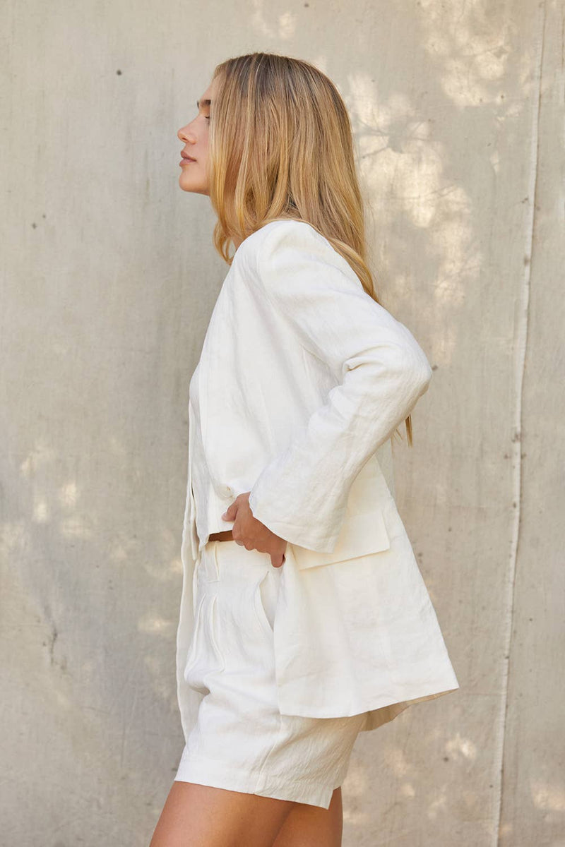 Zoey Linen Blazer