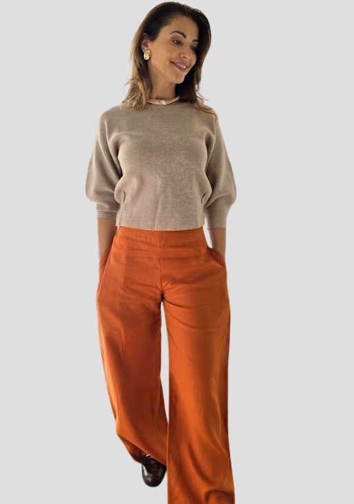 ADORNE EXCLUSIVE LINEN TROUSERS                                                                              Four colors